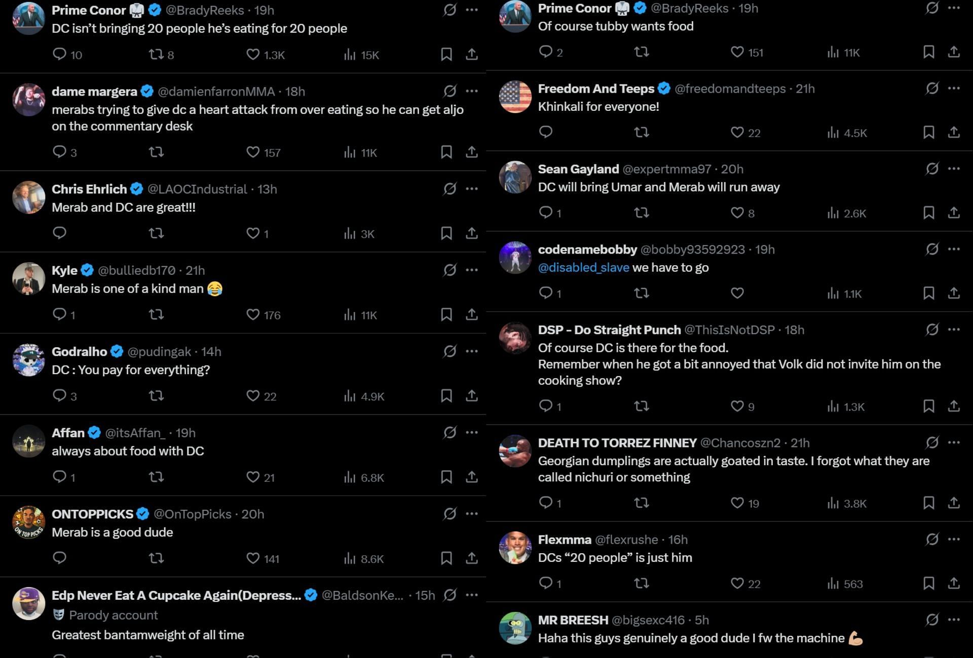 Fan reaction to Daniel Cormier's interaction with Merab Dvalishvili